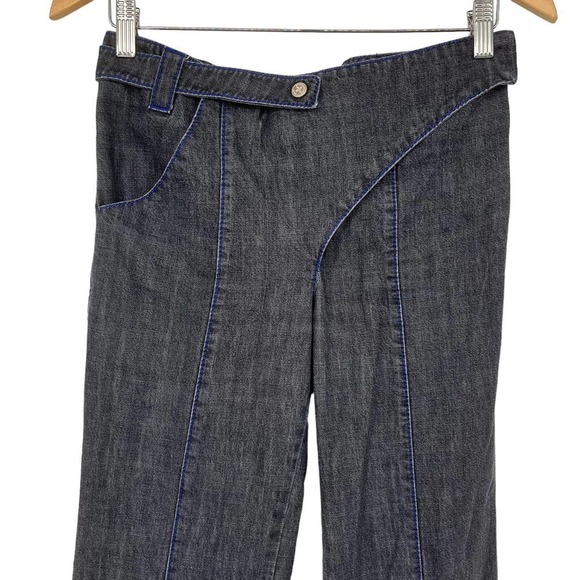 Vintage Y2K Jean Charles Castelbajac Jeans Flare Leg Gray/Black 42 - Picture 3 of 9